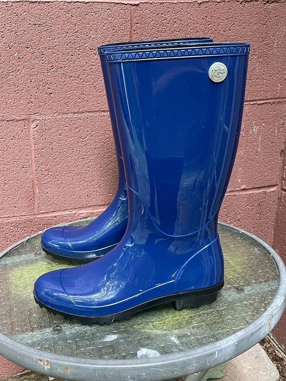 UGG Sienna Blue Tall Rain Boots Size 9